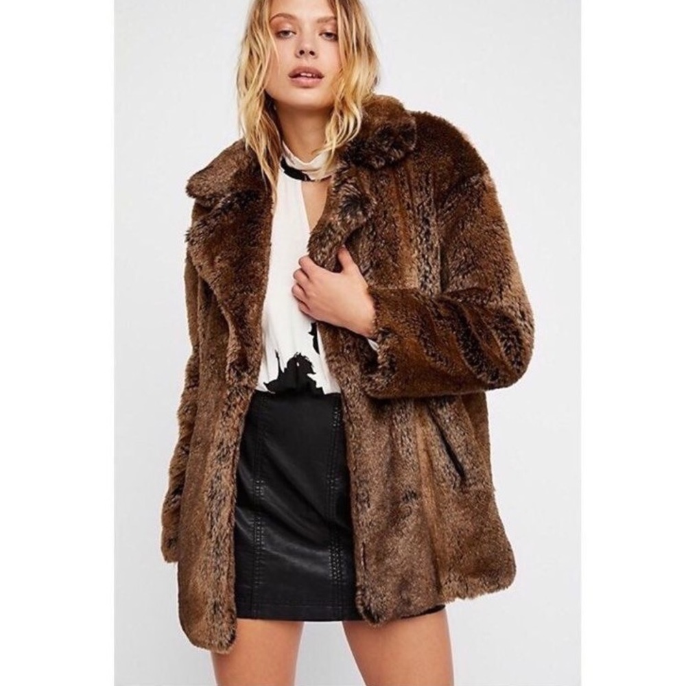 Free People Faux Fur Coat